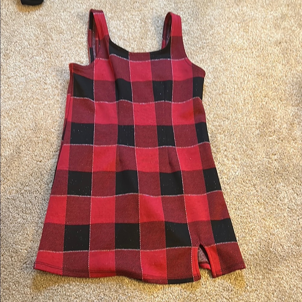 Red and Black Plaid Dress